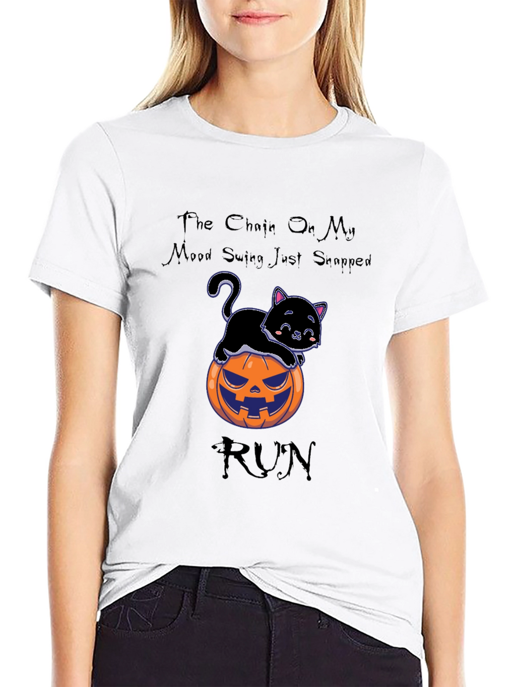 Mood Swing Black Cat Halloween T-Shirt