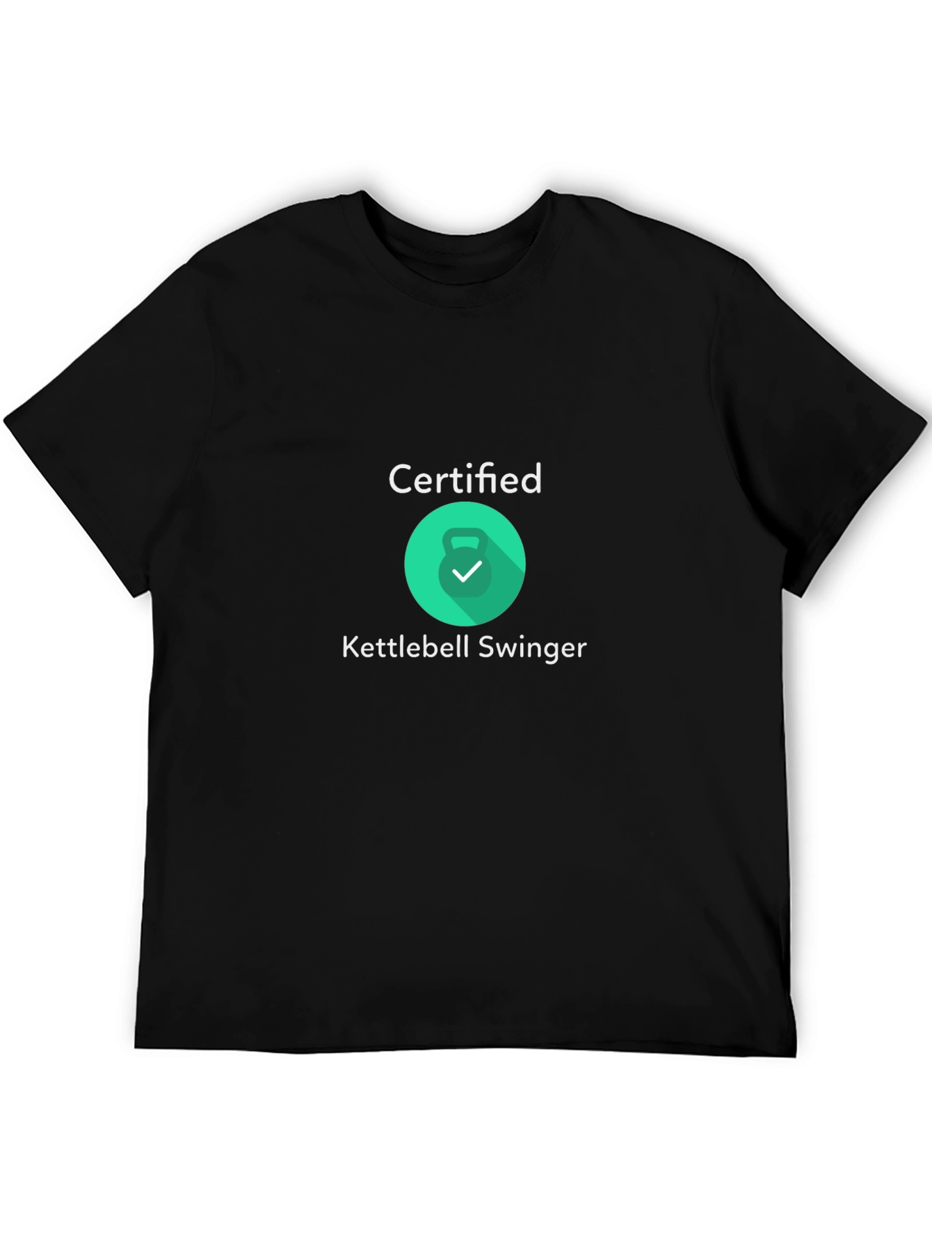 Certified Kettlebell Swinger Black T-Shirt