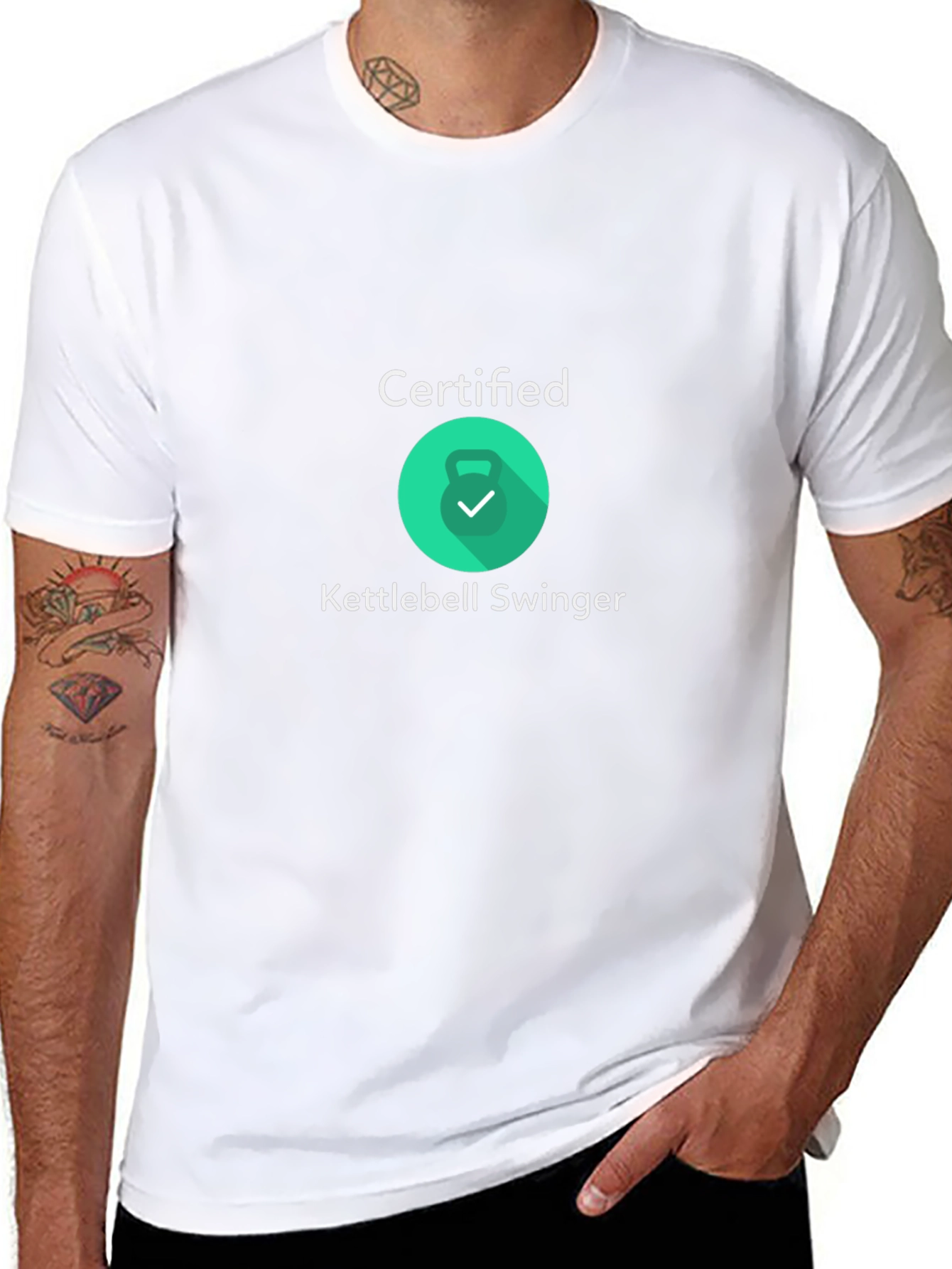 Certified Kettlebell Swinger Black T-Shirt