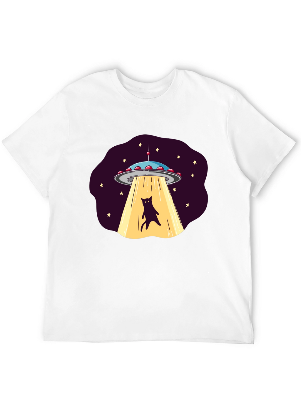 Alien Cat Abduction Graphic Tee