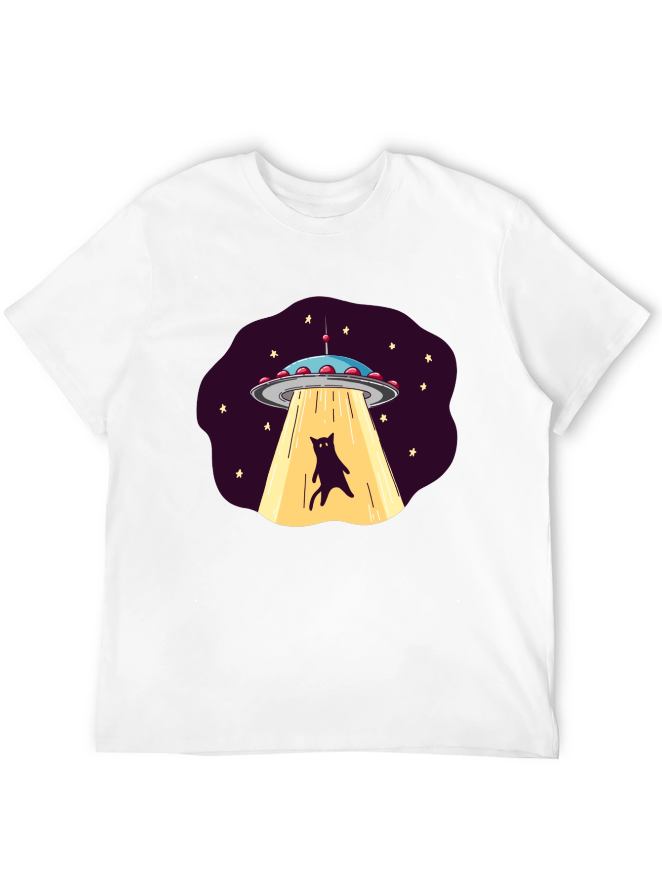 Alien Cat Abduction Graphic Tee