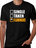 Flamingo Graphic Tee: Single Taken Flamingos