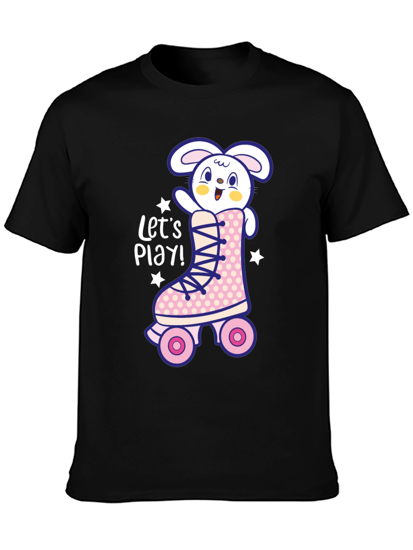 Bunny Roller Skate Graphic Tee - Lets Play!
