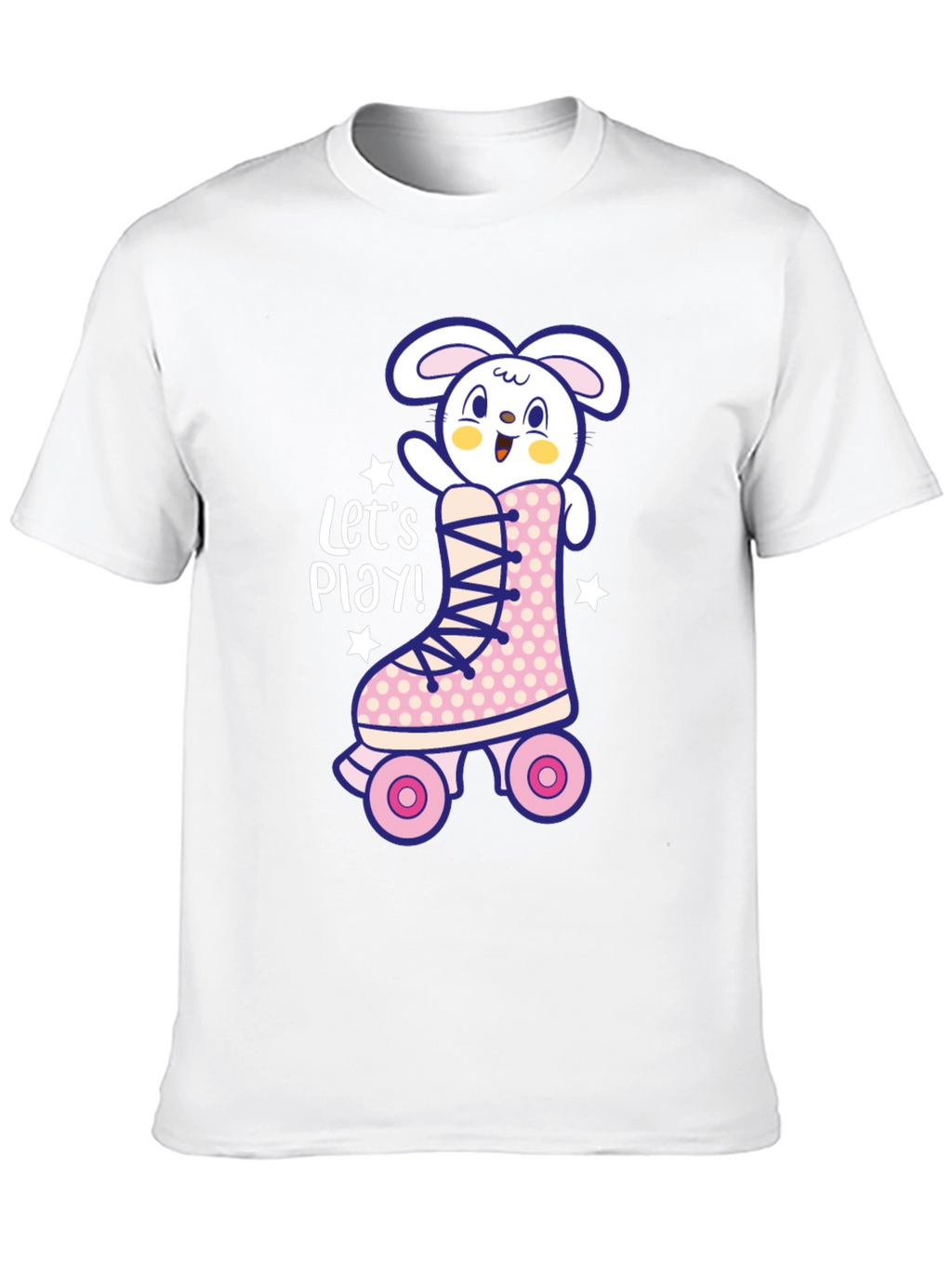 Bunny Roller Skate Graphic Tee - Lets Play!