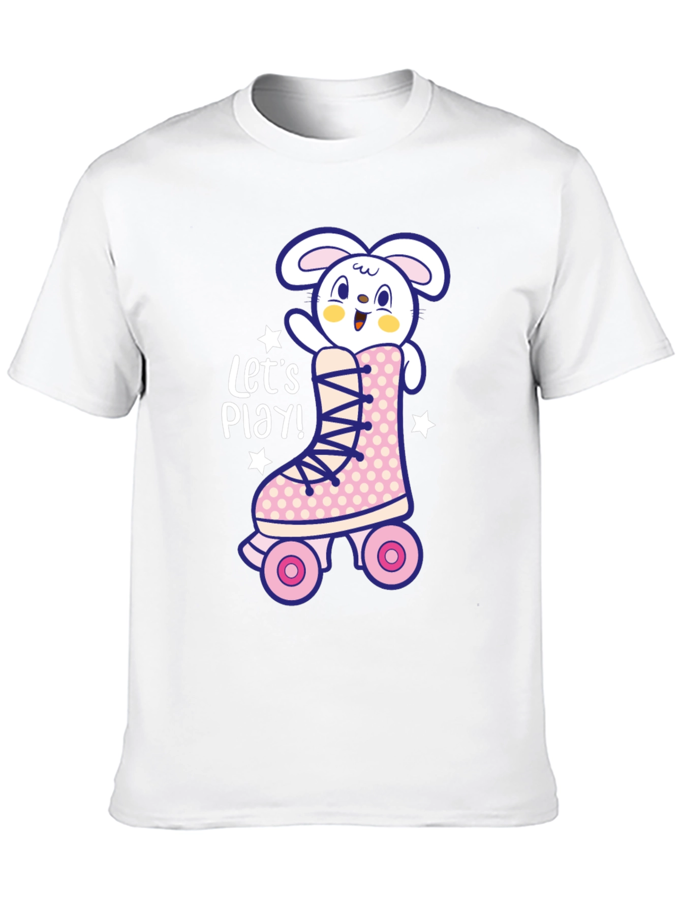 Bunny Roller Skate Graphic Tee - Lets Play!