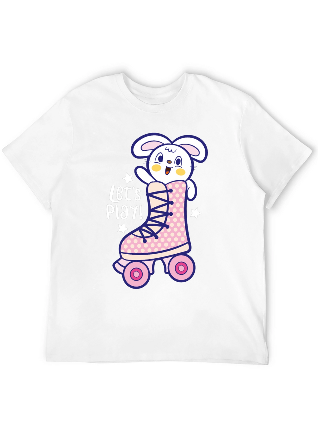 Bunny Roller Skate Graphic Tee - Lets Play!