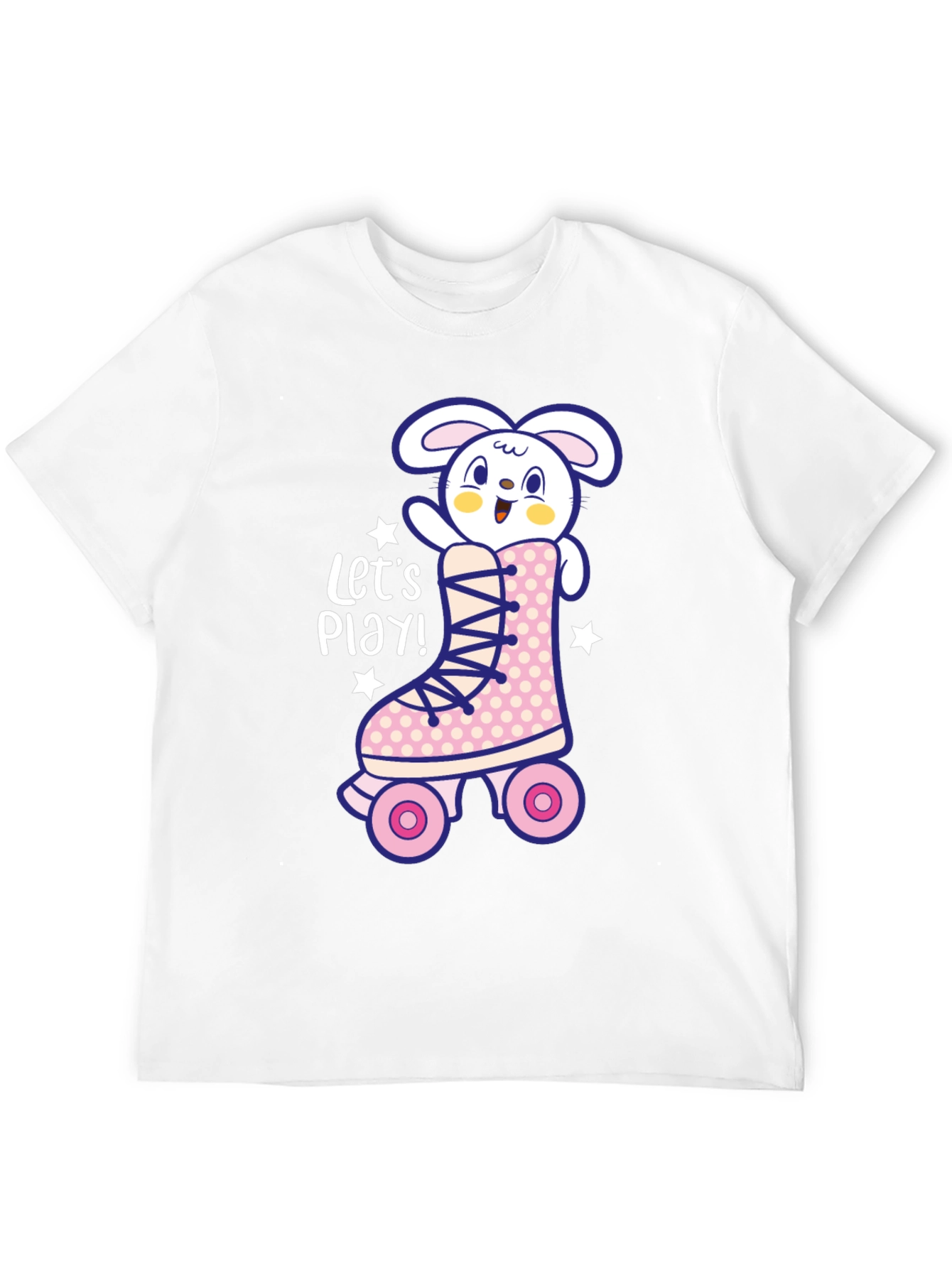 Bunny Roller Skate Graphic Tee - Lets Play!