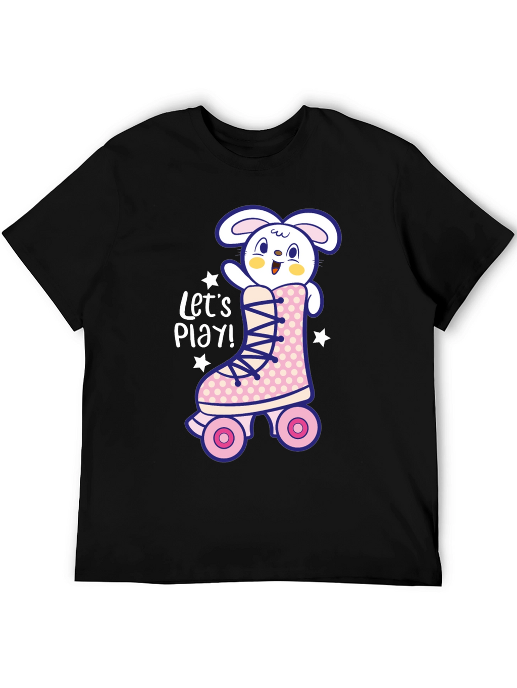 Bunny Roller Skate Graphic Tee - Lets Play!