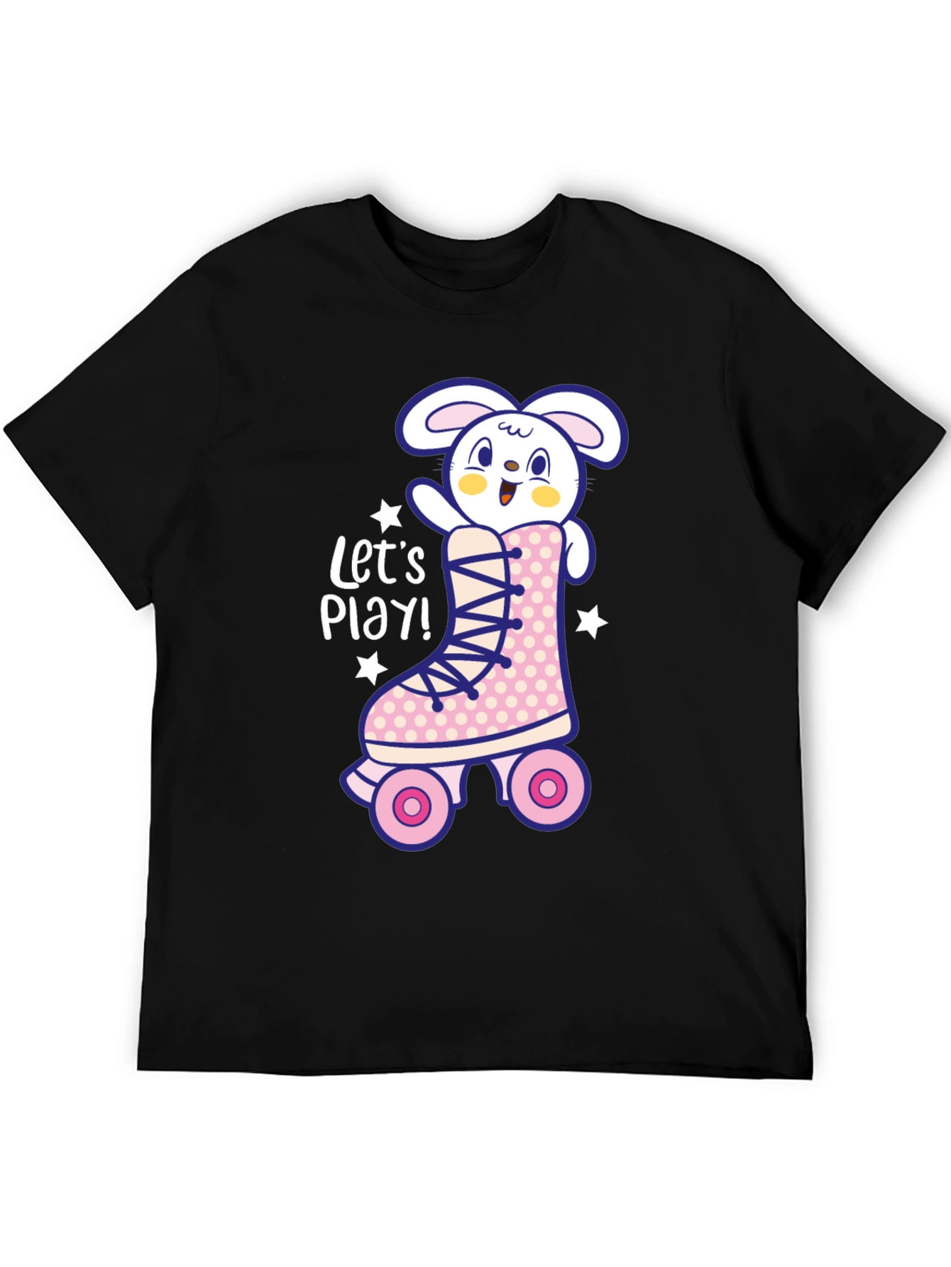 Bunny Roller Skate Graphic Tee - Lets Play!