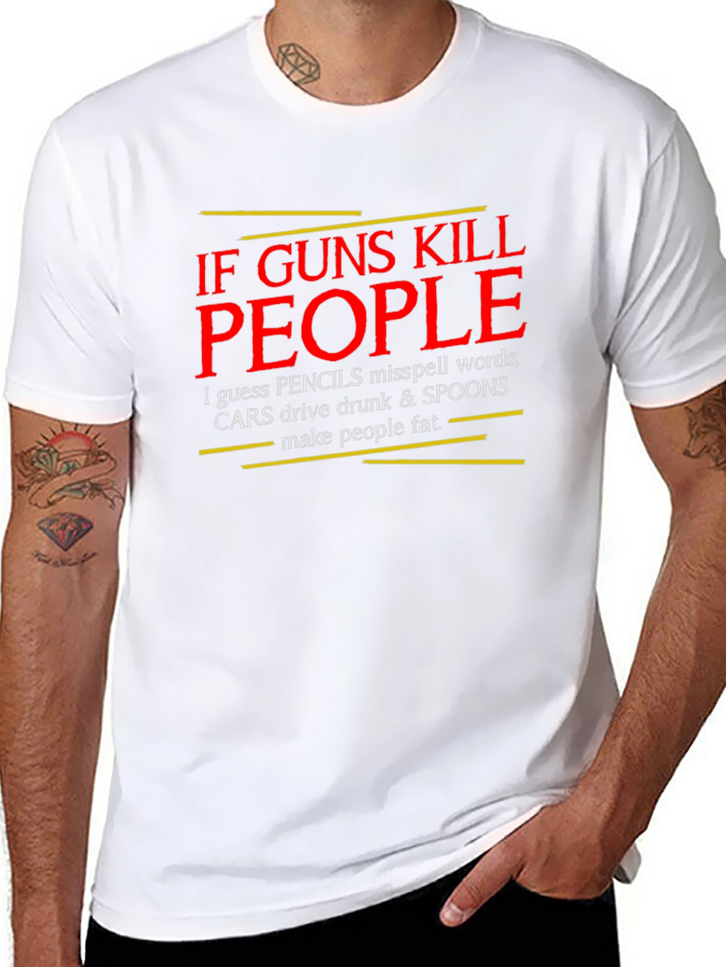 If Guns Kill People T-Shirt - Black