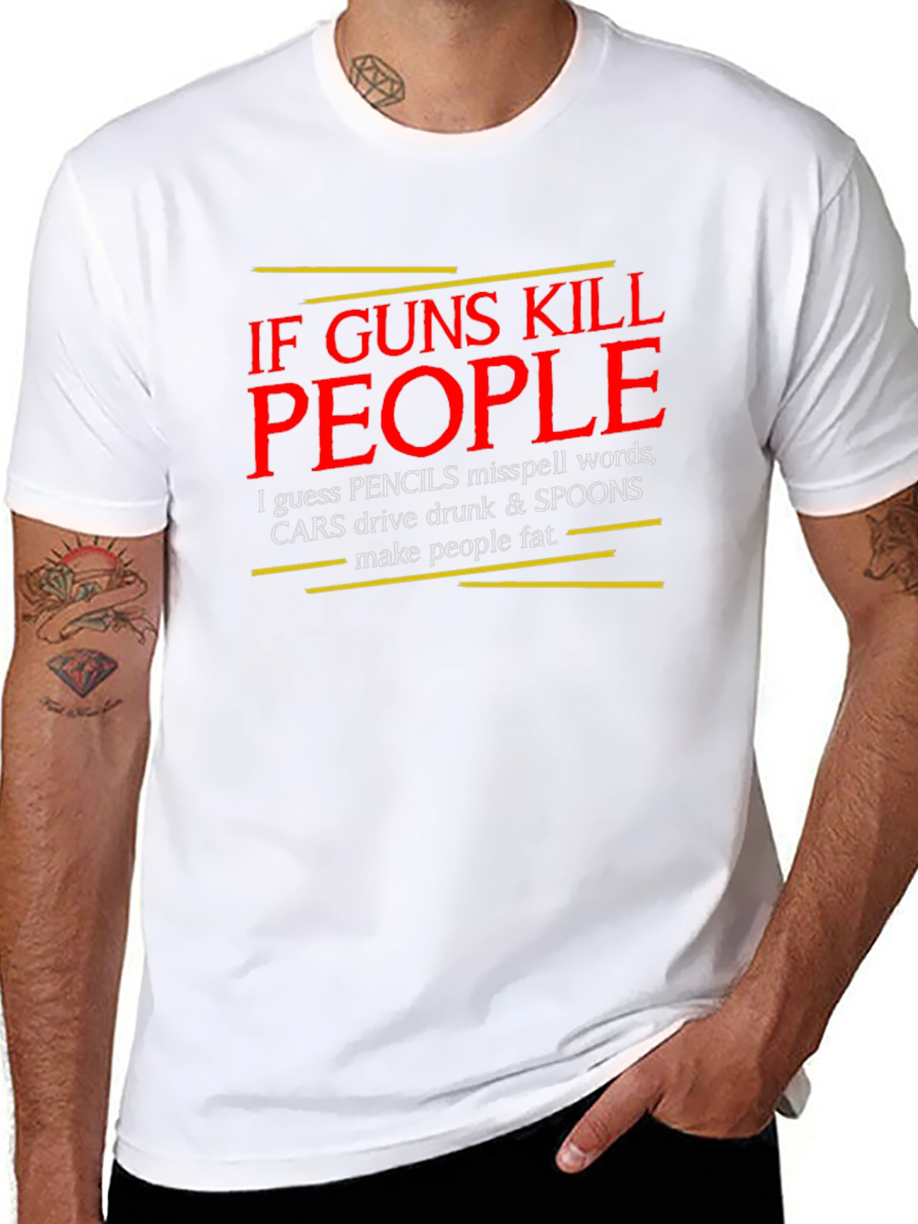 If Guns Kill People T-Shirt - Black