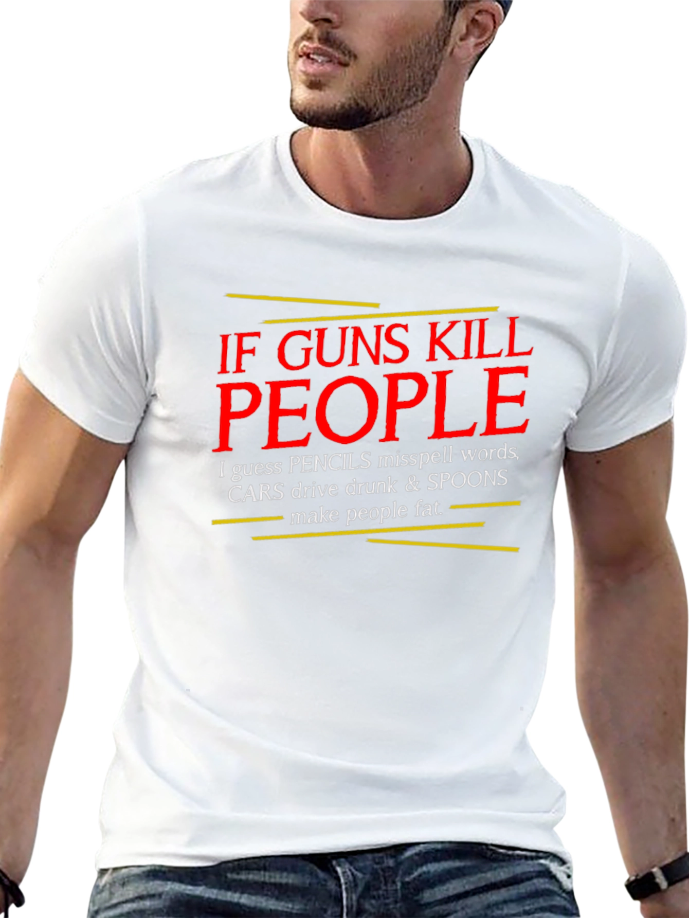 If Guns Kill People T-Shirt - Black