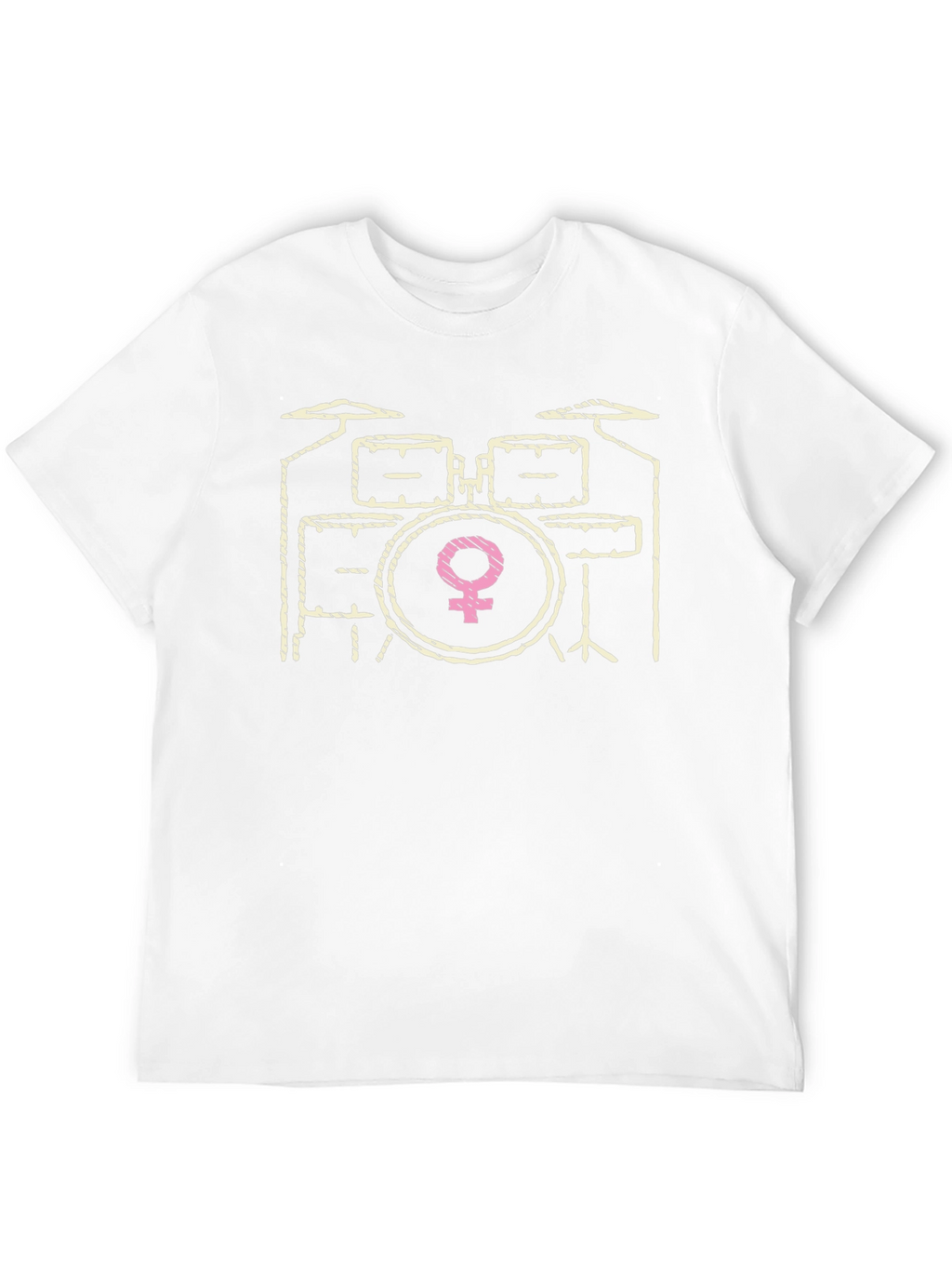 Female Drummer T-Shirt - Black Cotton Tee