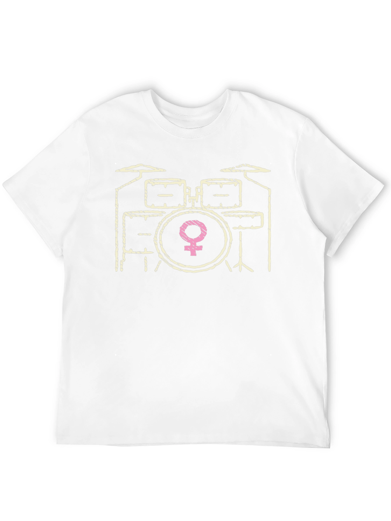 Female Drummer T-Shirt - Black Cotton Tee