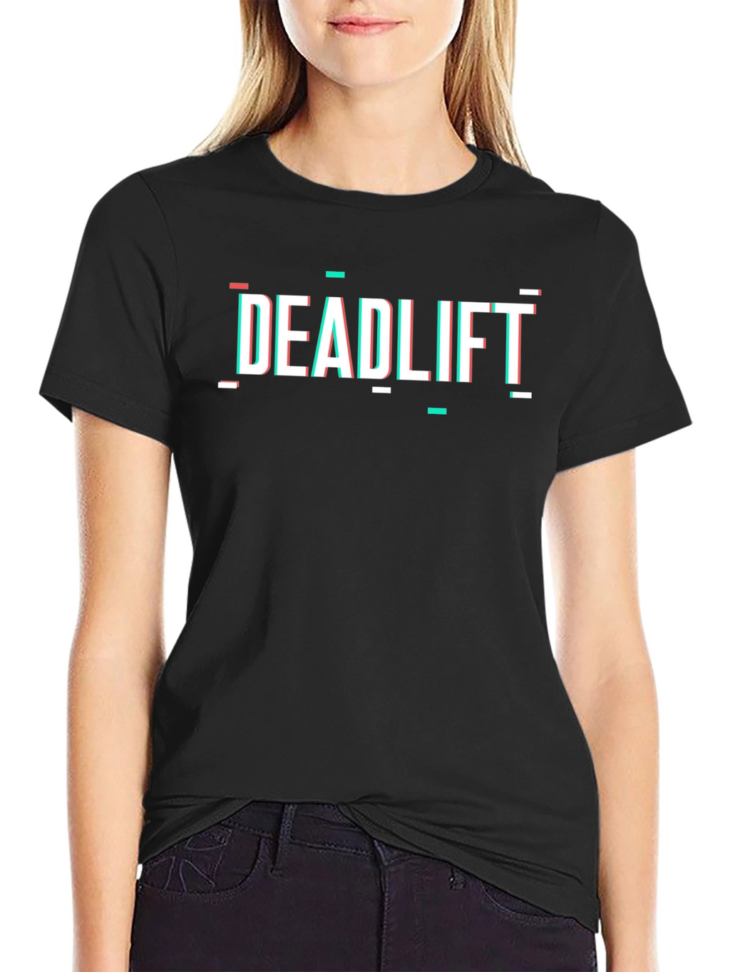 Deadlift Glitch Style Black T-Shirt