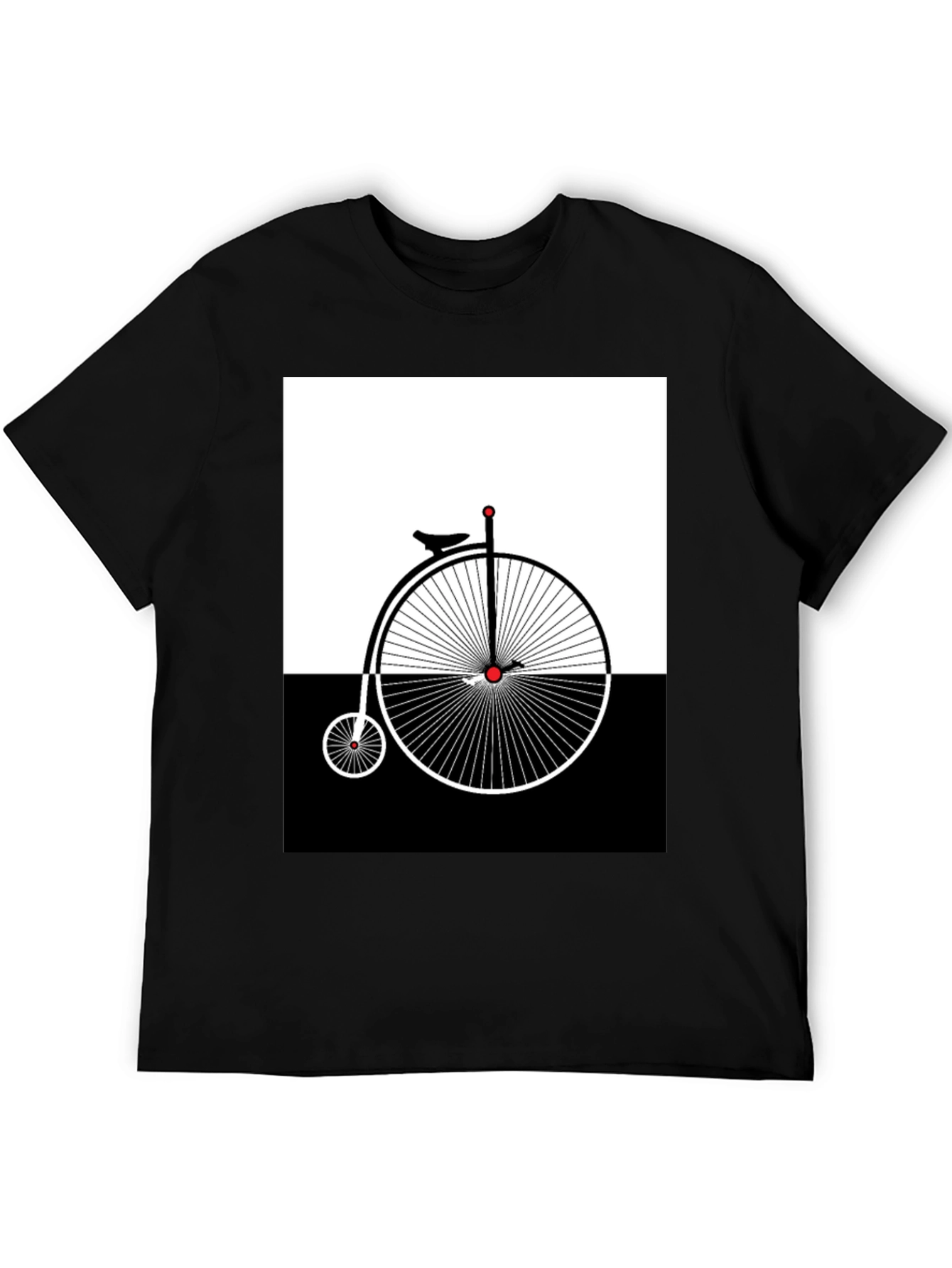 Penny Farthing Graphic Tee - Retro Bicycle Design