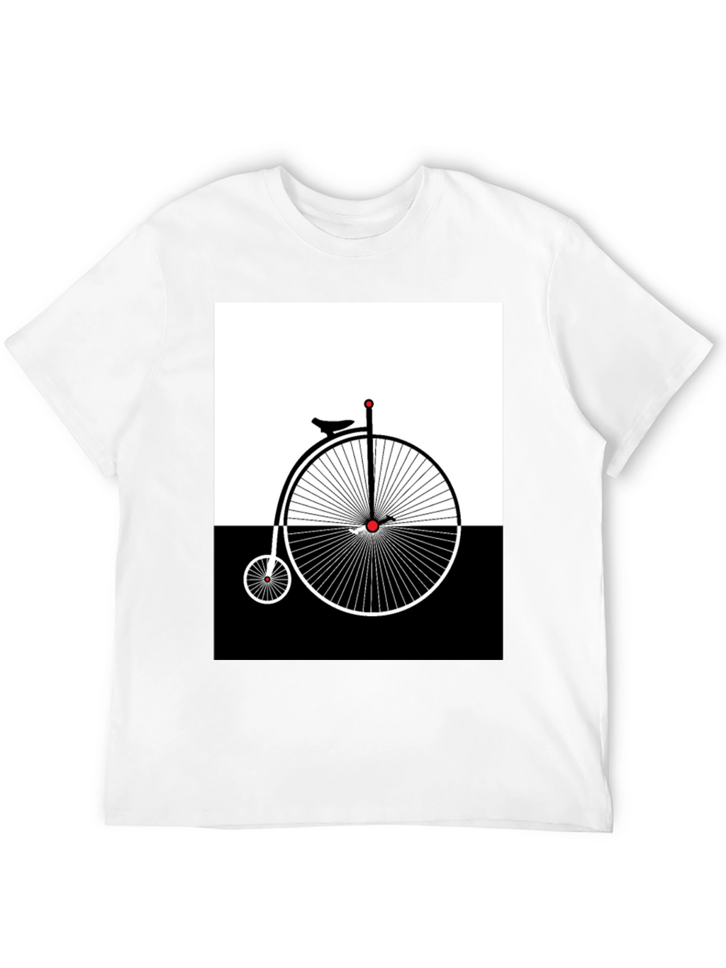 Penny Farthing Graphic Tee - Retro Bicycle Design