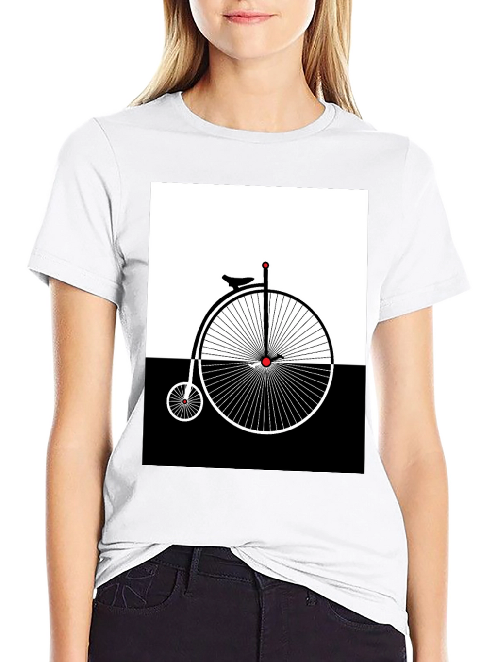 Penny Farthing Graphic Tee - Retro Bicycle Design