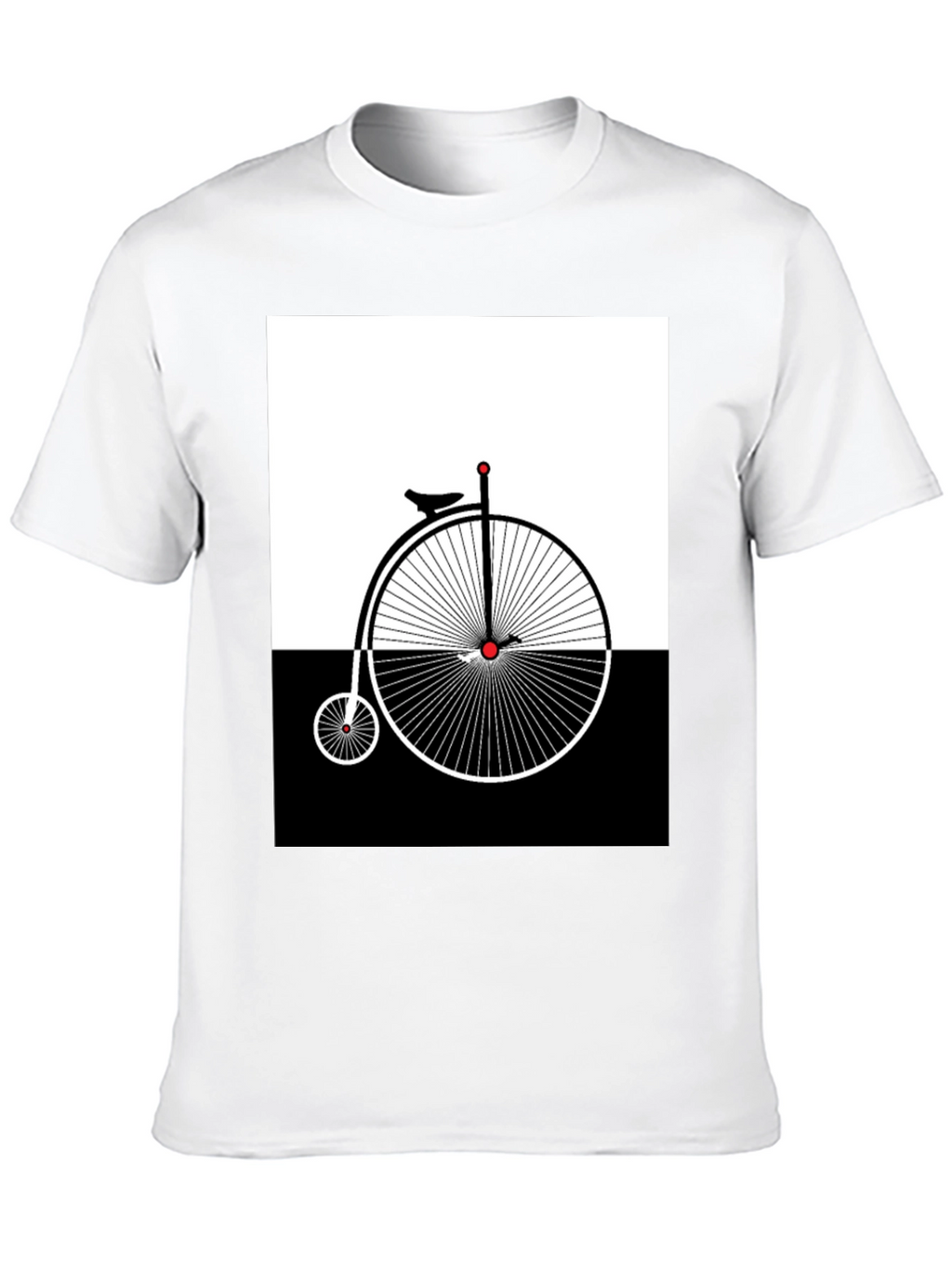 Penny Farthing Graphic Tee - Retro Bicycle Design
