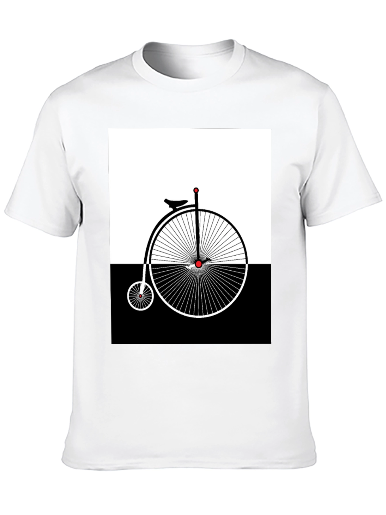Penny Farthing Graphic Tee - Retro Bicycle Design