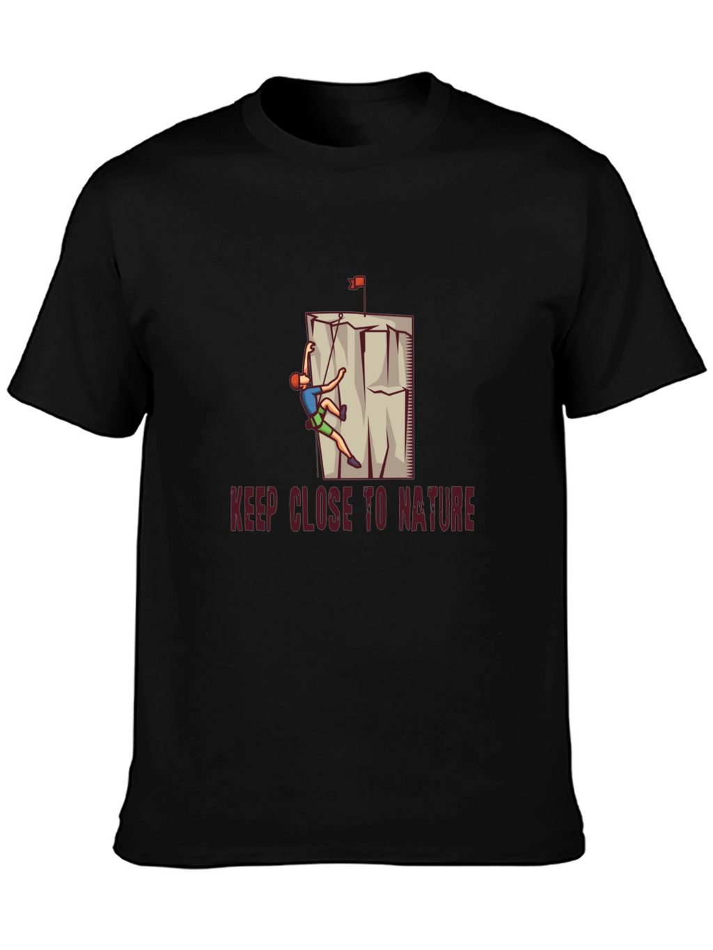 Nature Climbing Graphic Tee - Black