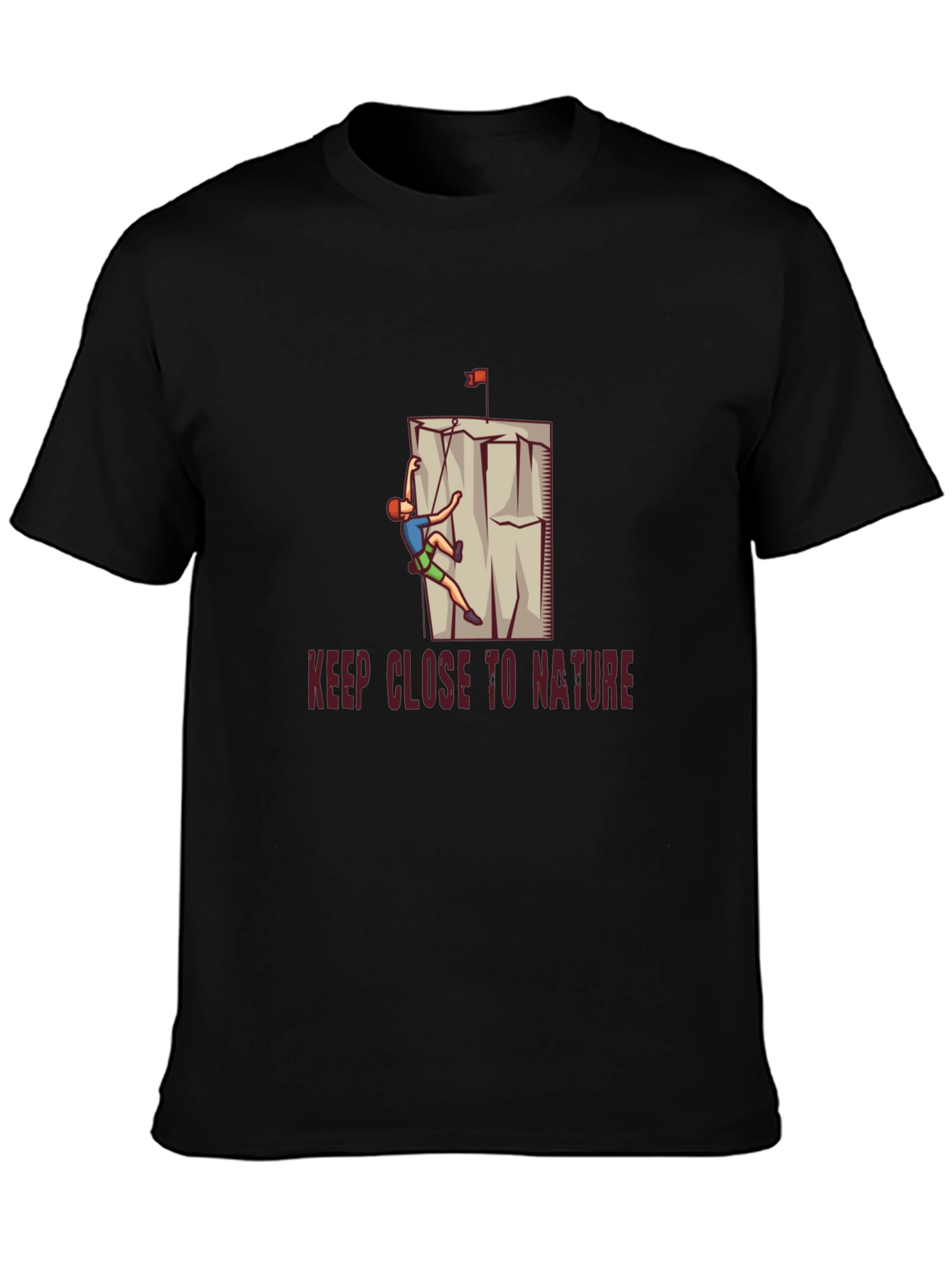 Nature Climbing Graphic Tee - Black