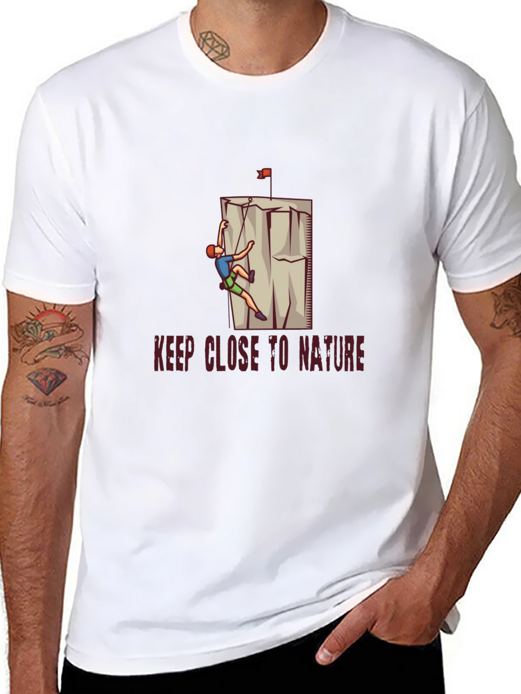 Nature Climbing Graphic Tee - Black