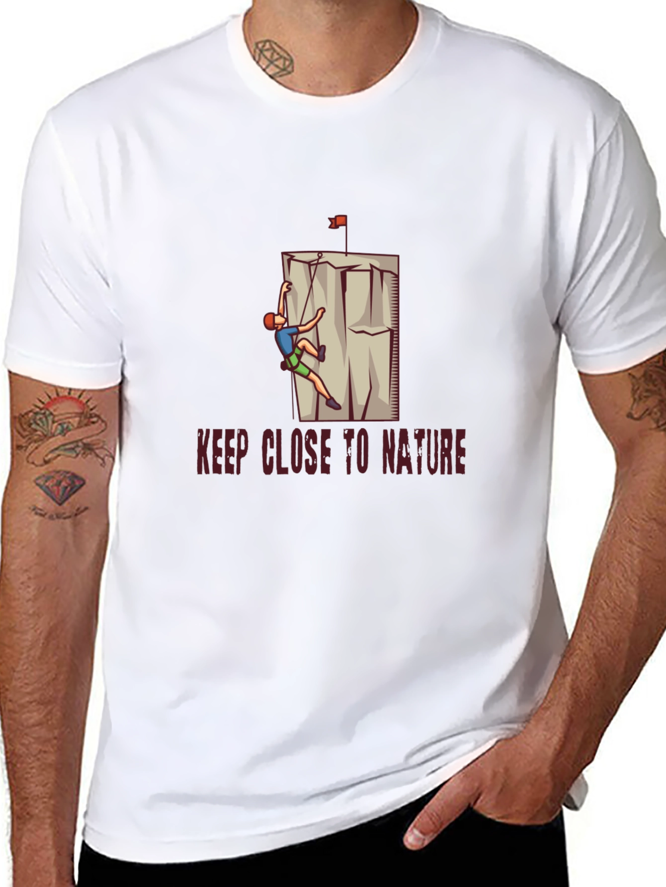 Nature Climbing Graphic Tee - Black