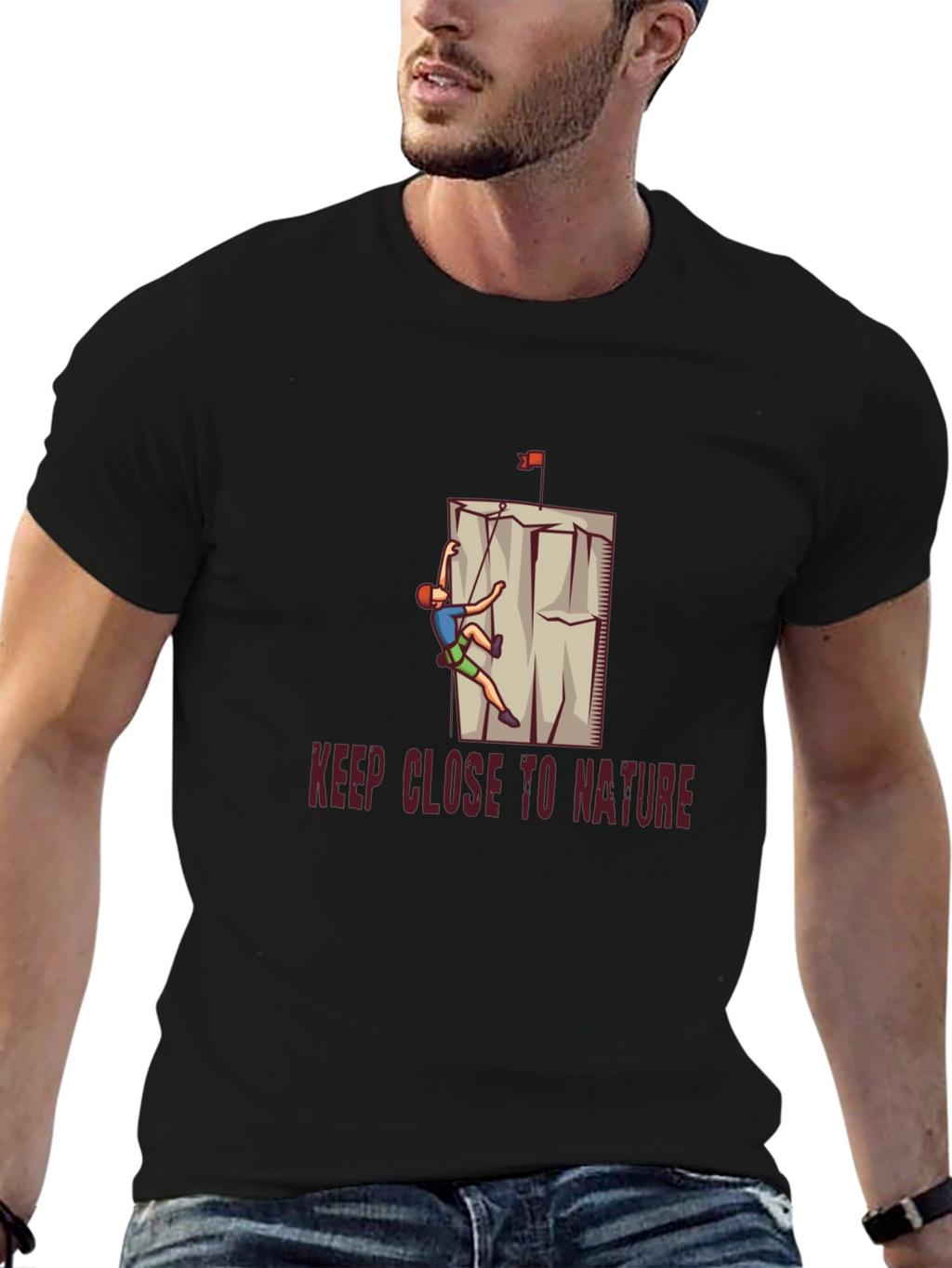 Nature Climbing Graphic Tee - Black