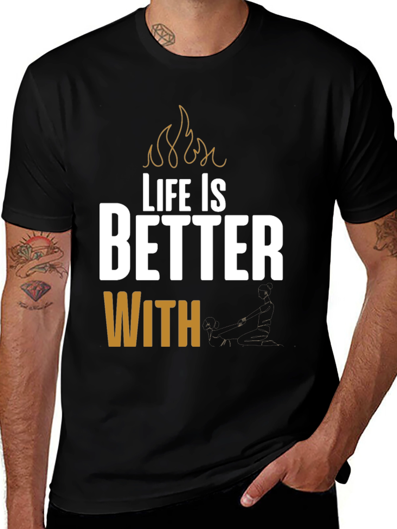 Life is Better With BBQ Black T-Shirt