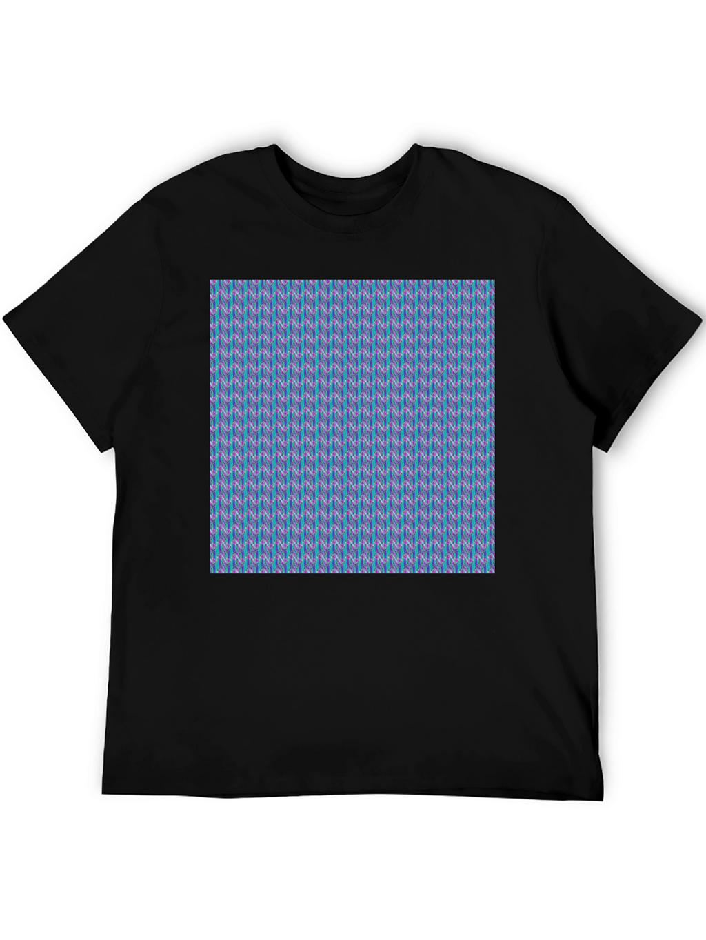 Patterned Crew Neck T-Shirt - Modern Style