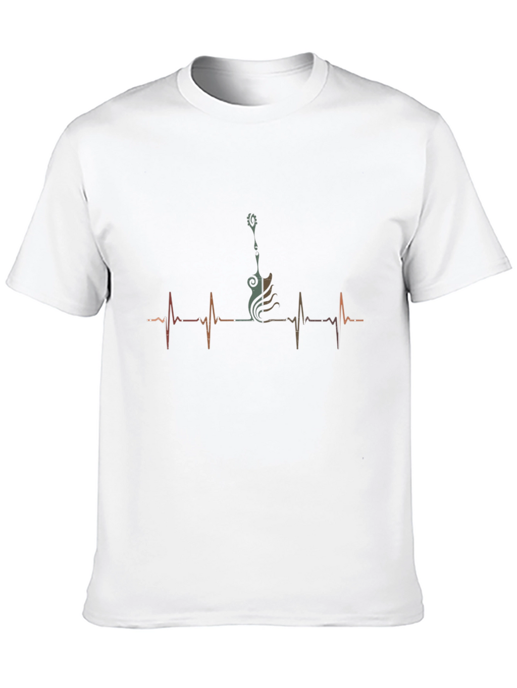 Guitar Heartbeat Graphic T-Shirt - Musicians Life Line Tee