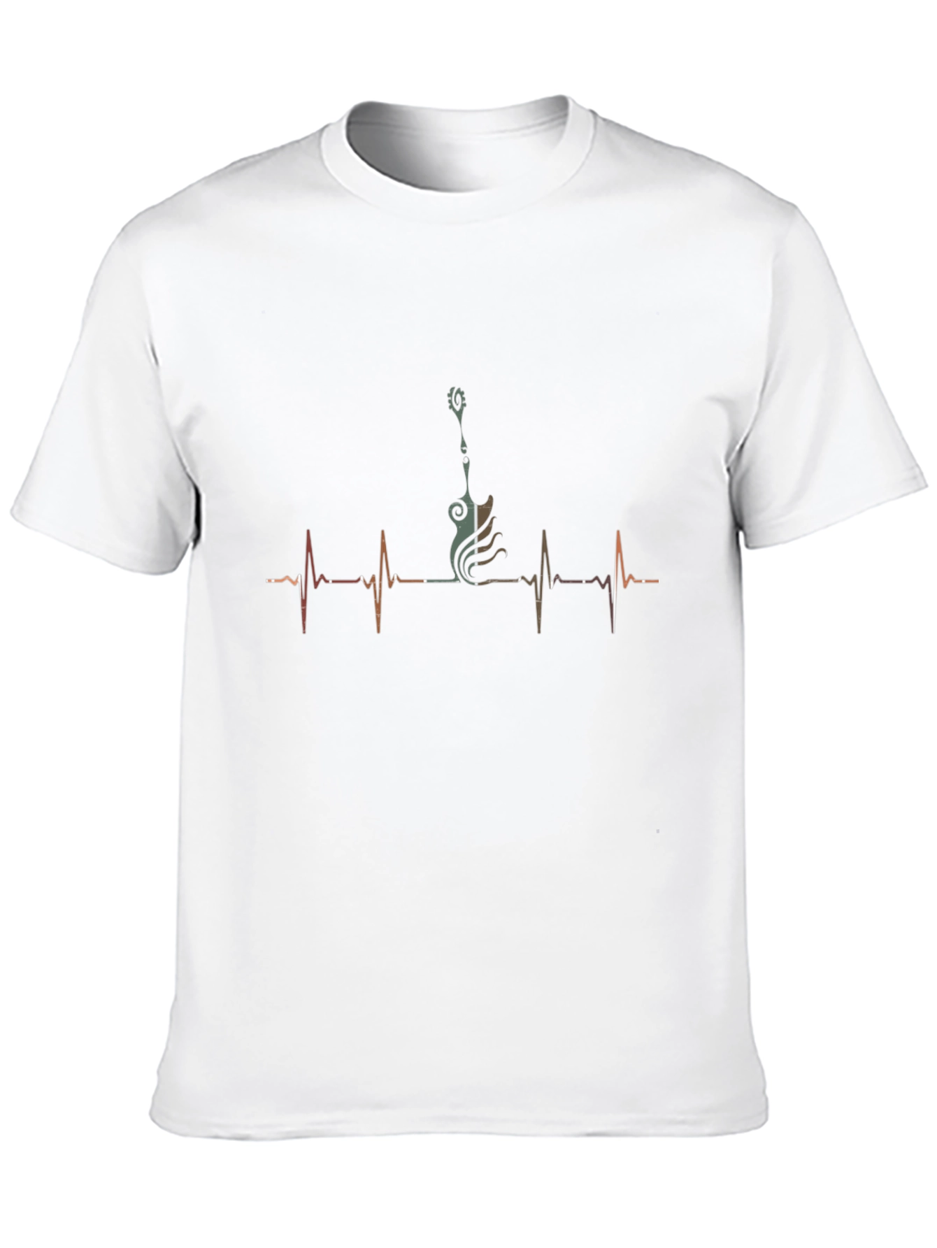 Guitar Heartbeat Graphic T-Shirt - Musicians Life Line Tee