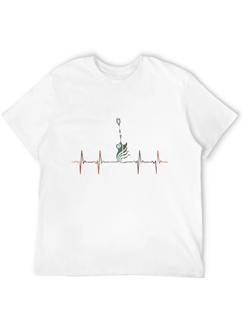 Guitar Heartbeat Graphic T-Shirt - Musicians Life Line Tee
