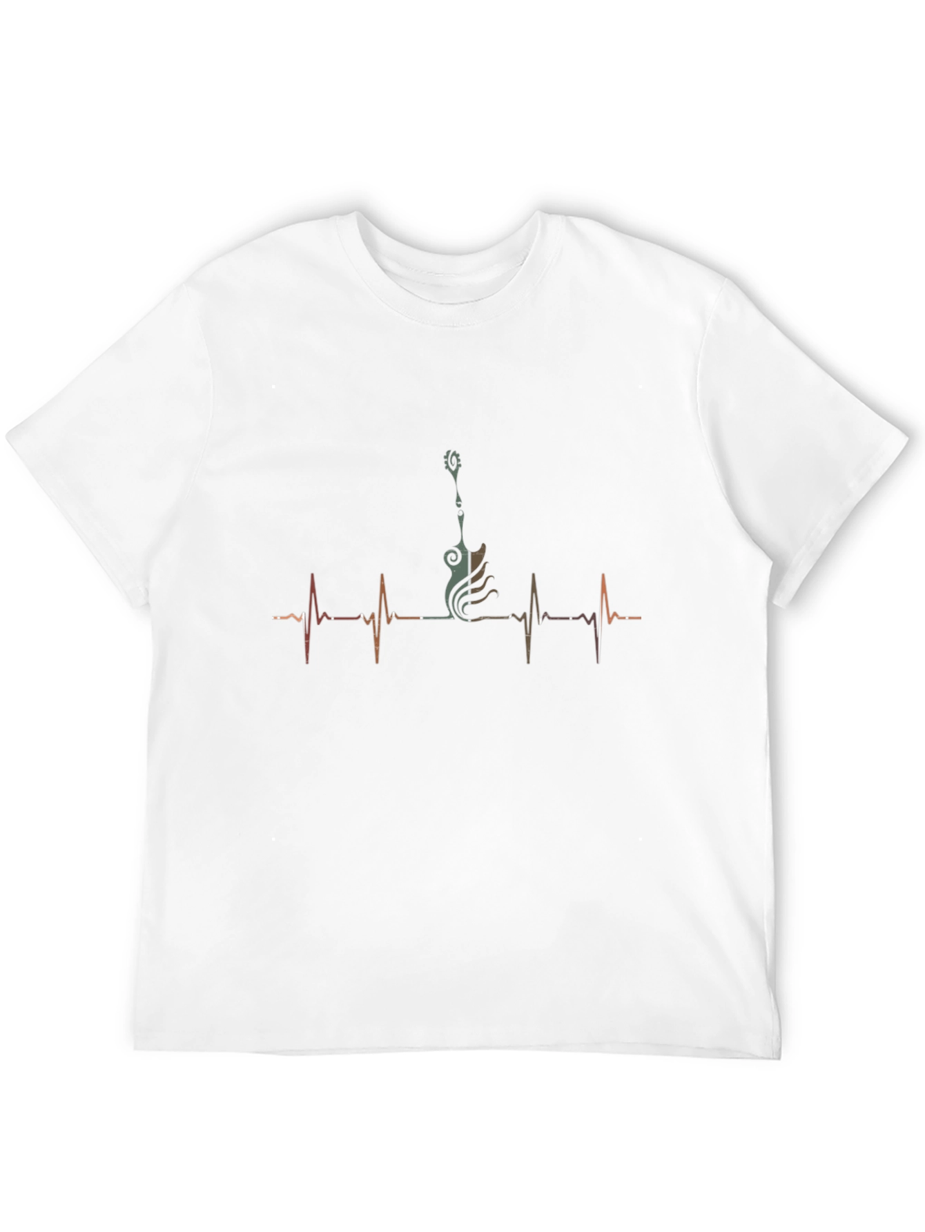 Guitar Heartbeat Graphic T-Shirt - Musicians Life Line Tee