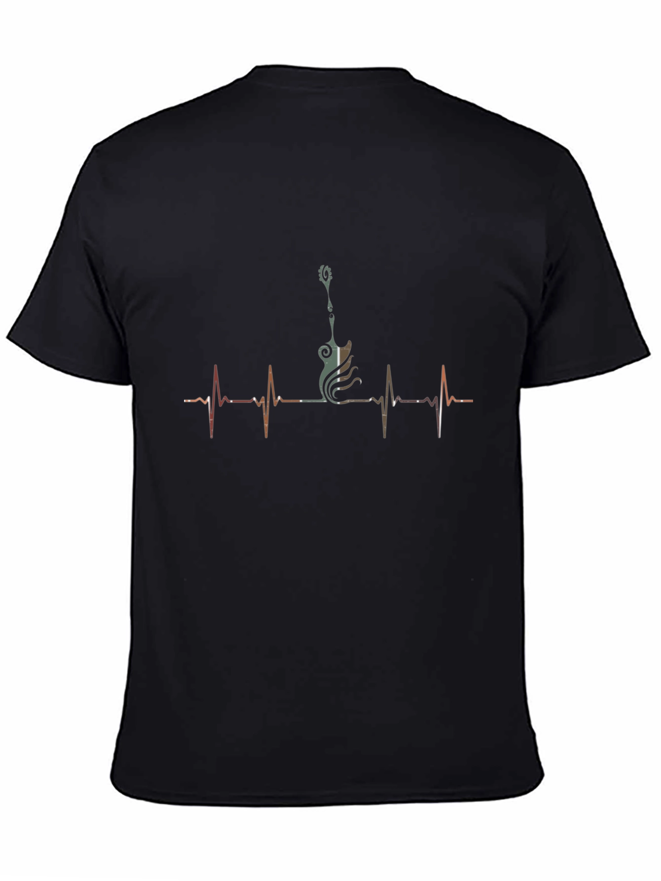 Guitar Heartbeat Graphic T-Shirt - Musicians Life Line Tee