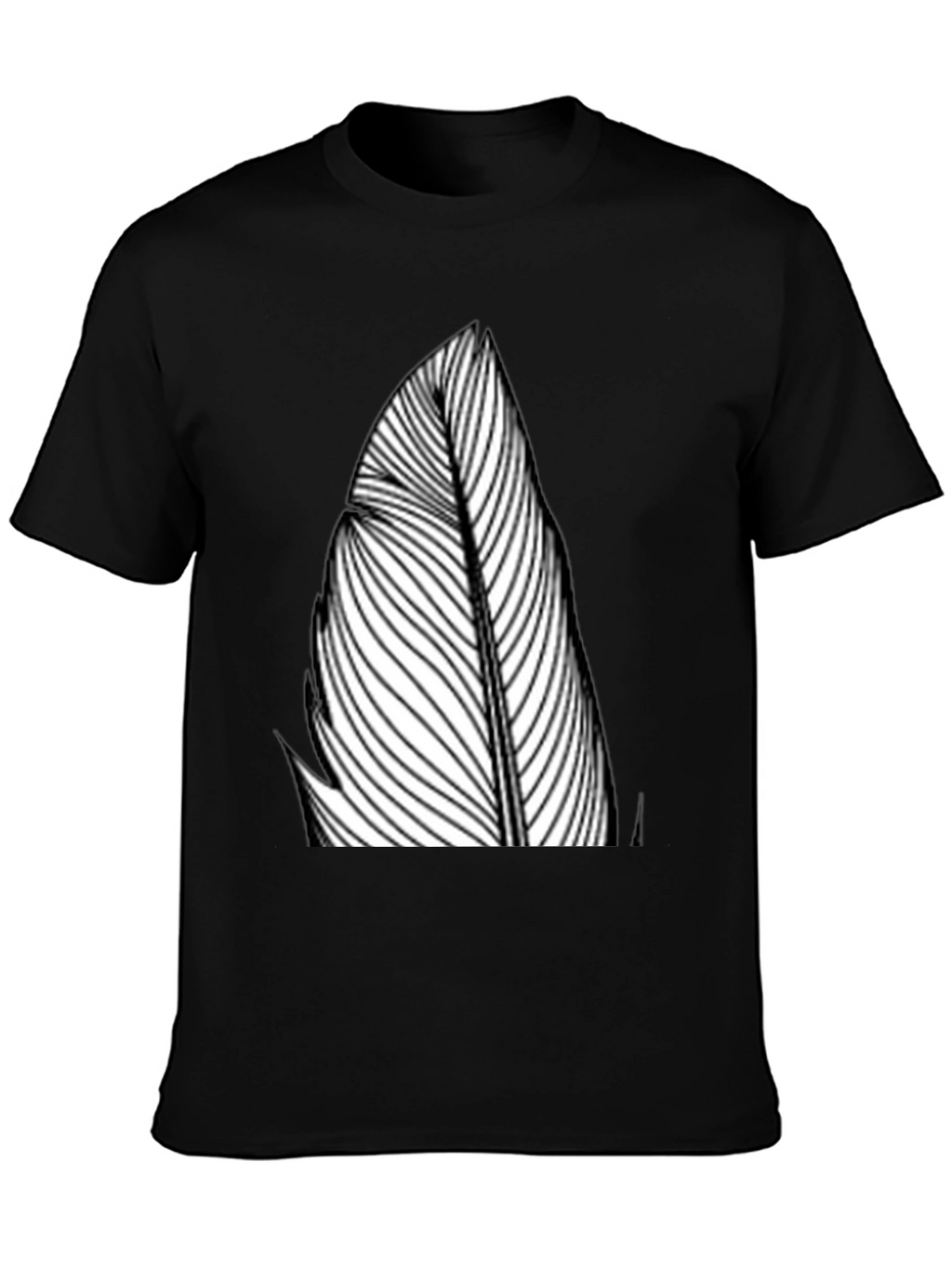 Feather Graphic Black Tee