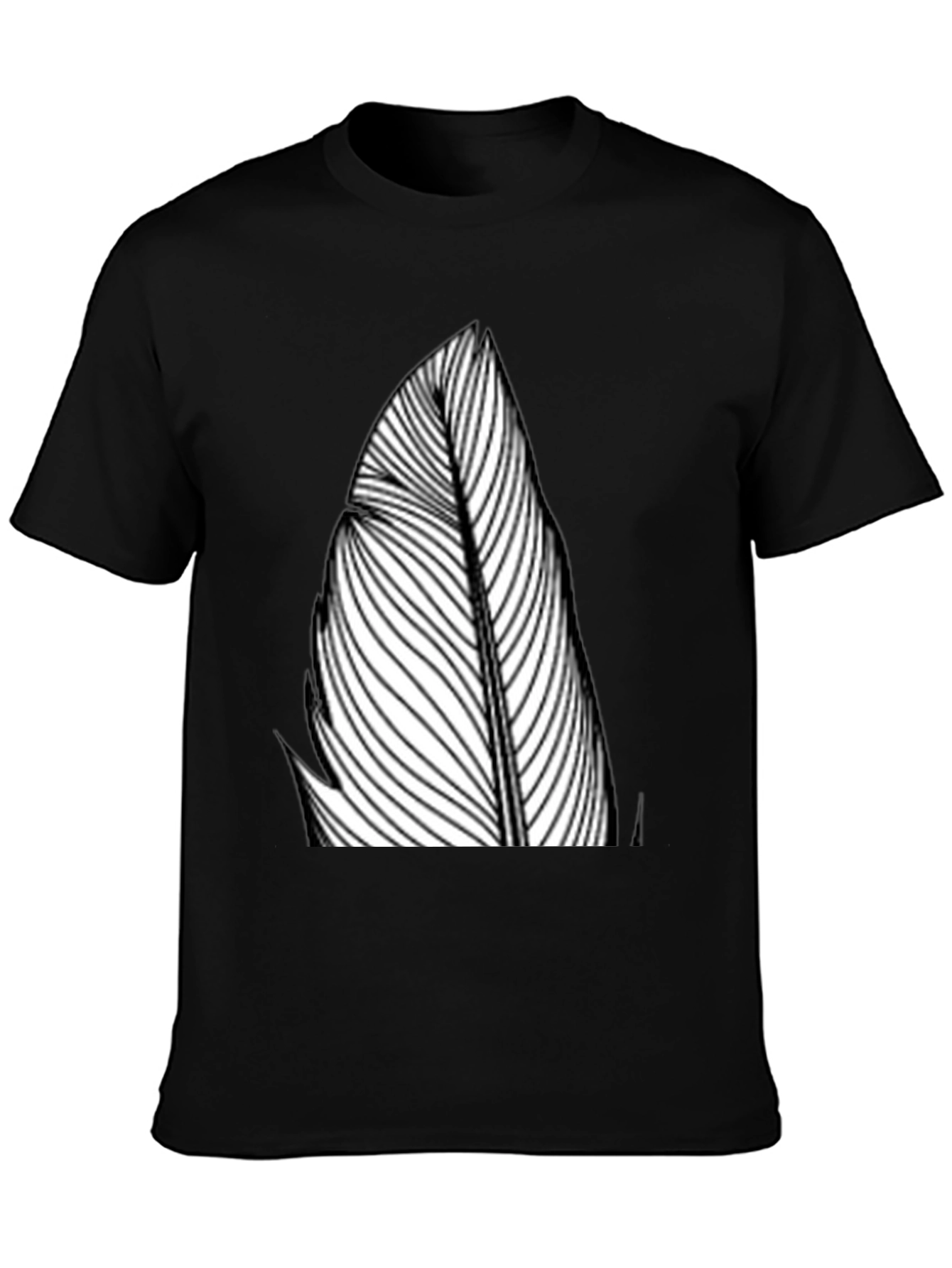 Feather Graphic Black Tee