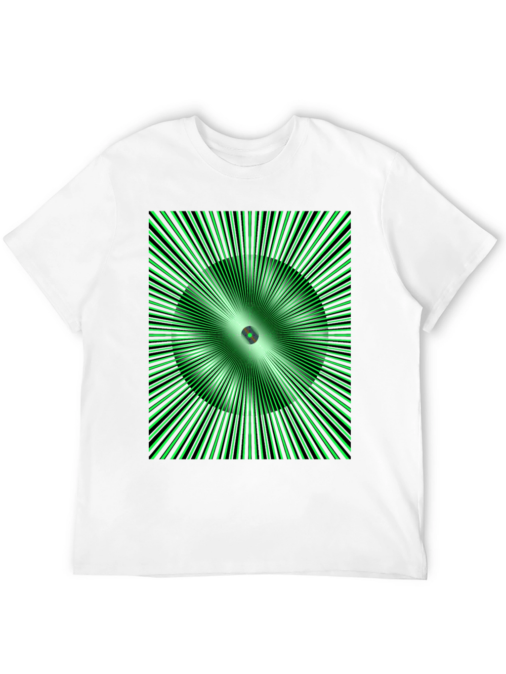 Optical Illusion Graphic T-Shirt - Black