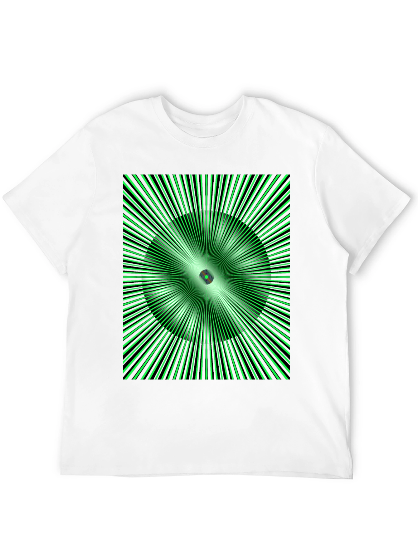 Optical Illusion Graphic T-Shirt - Black
