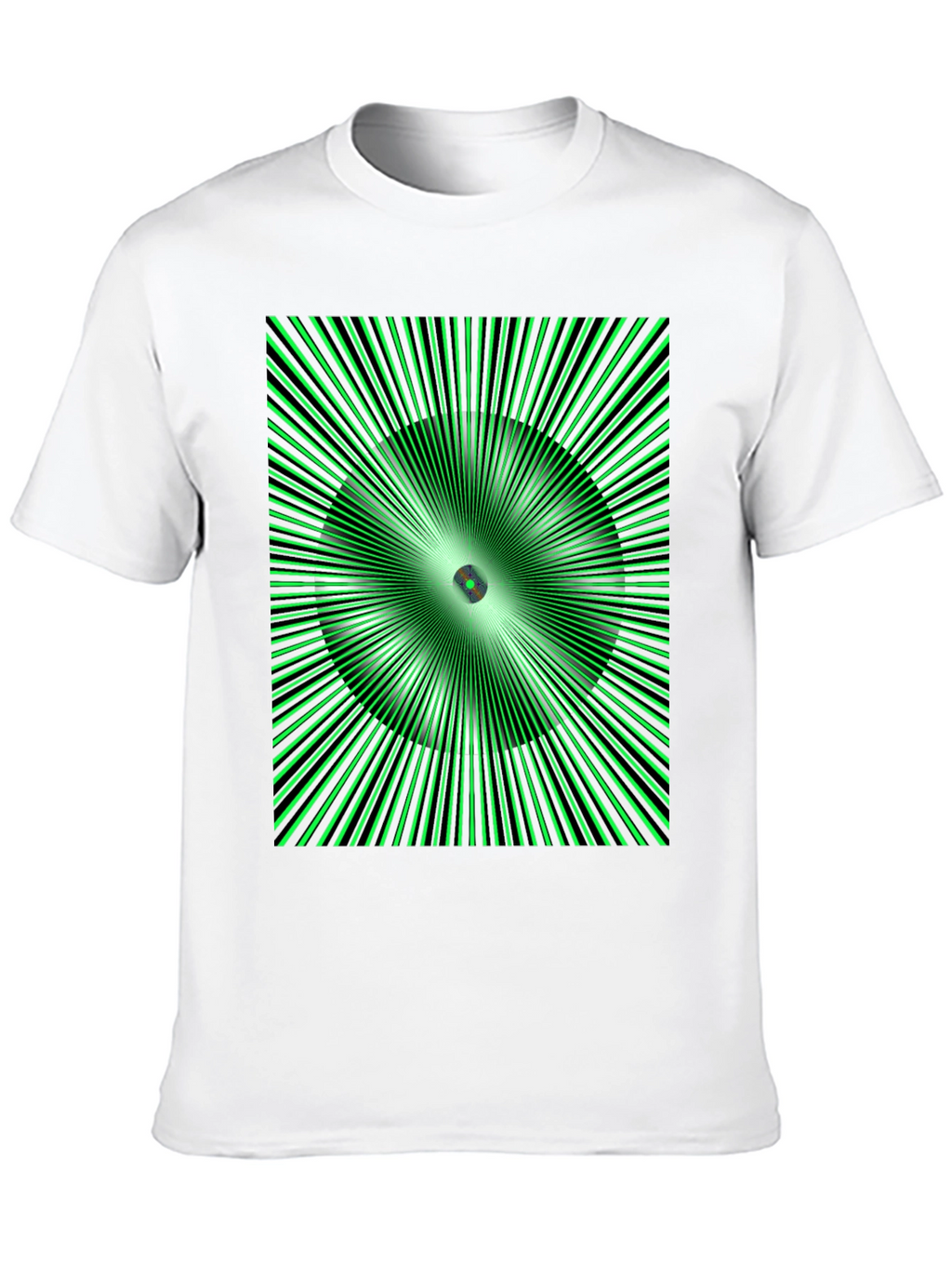 Optical Illusion Graphic T-Shirt - Black