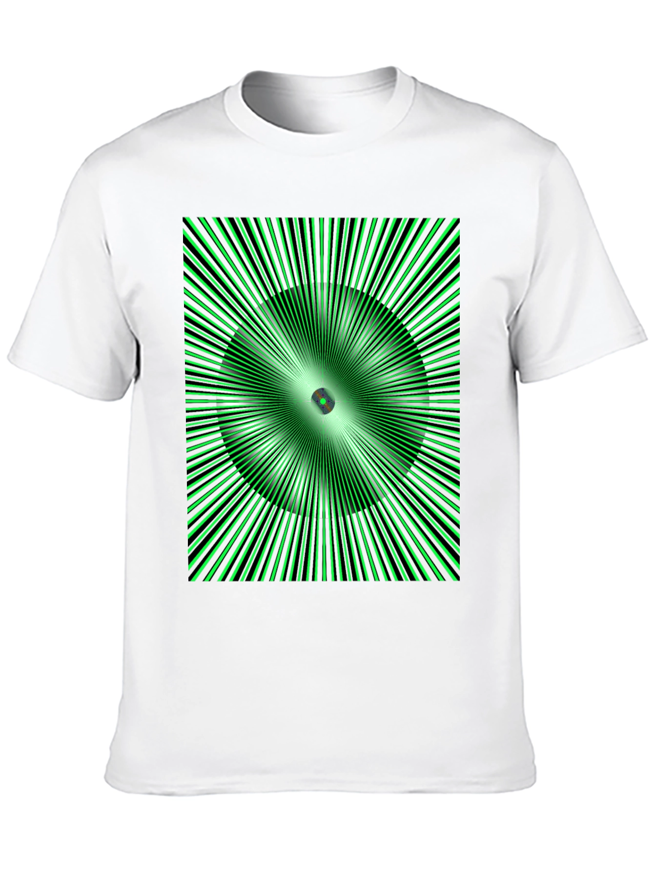 Optical Illusion Graphic T-Shirt - Black