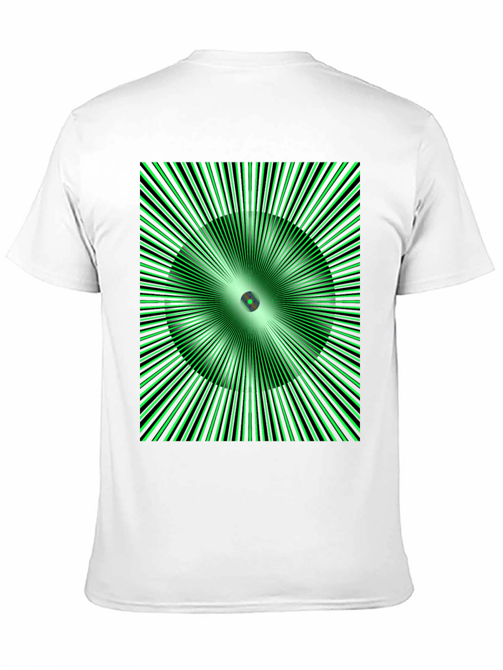 Optical Illusion Graphic T-Shirt - Black