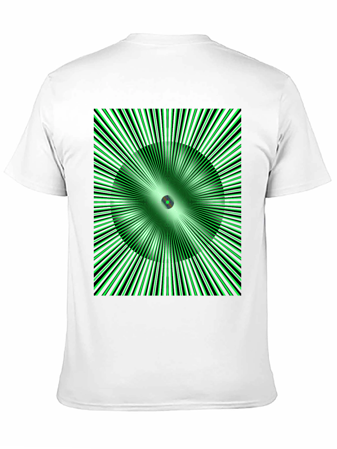 Optical Illusion Graphic T-Shirt - Black