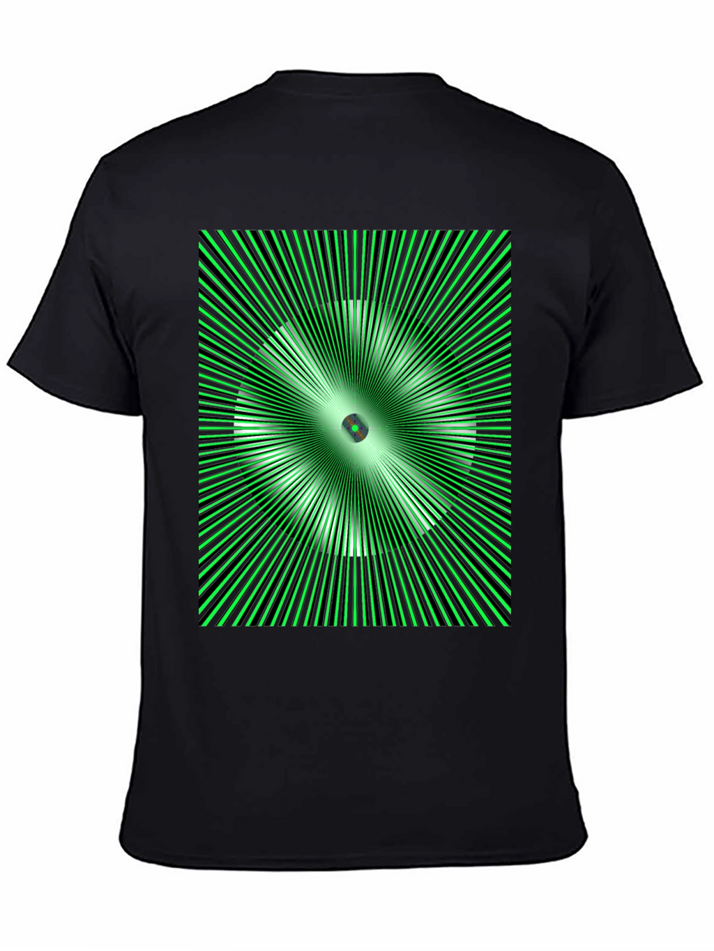 Optical Illusion Graphic T-Shirt - Black