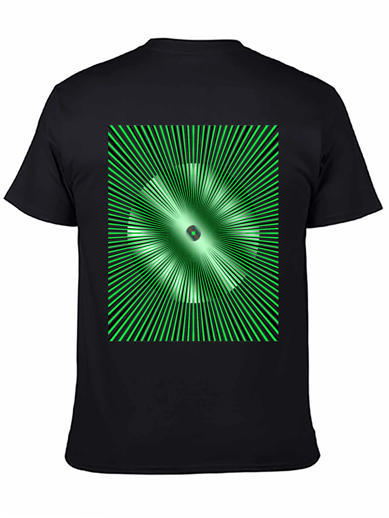 Optical Illusion Graphic T-Shirt - Black