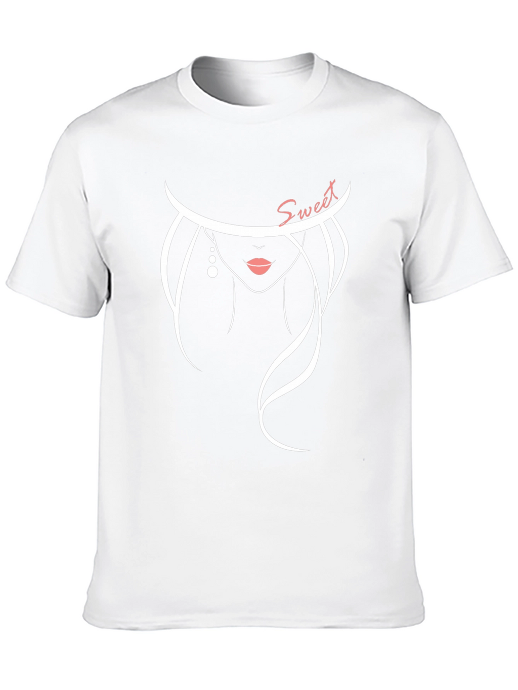 Stylish Sweet Silhouette Graphic Tee - Black