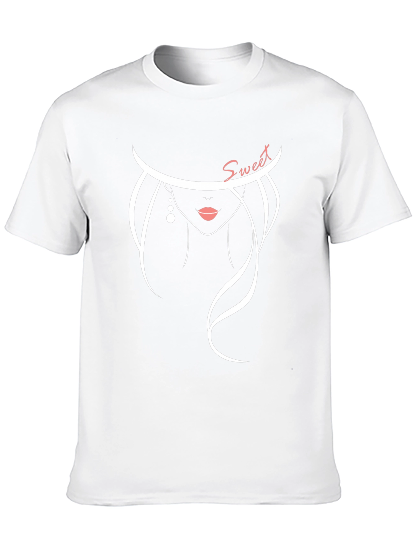 Stylish Sweet Silhouette Graphic Tee - Black