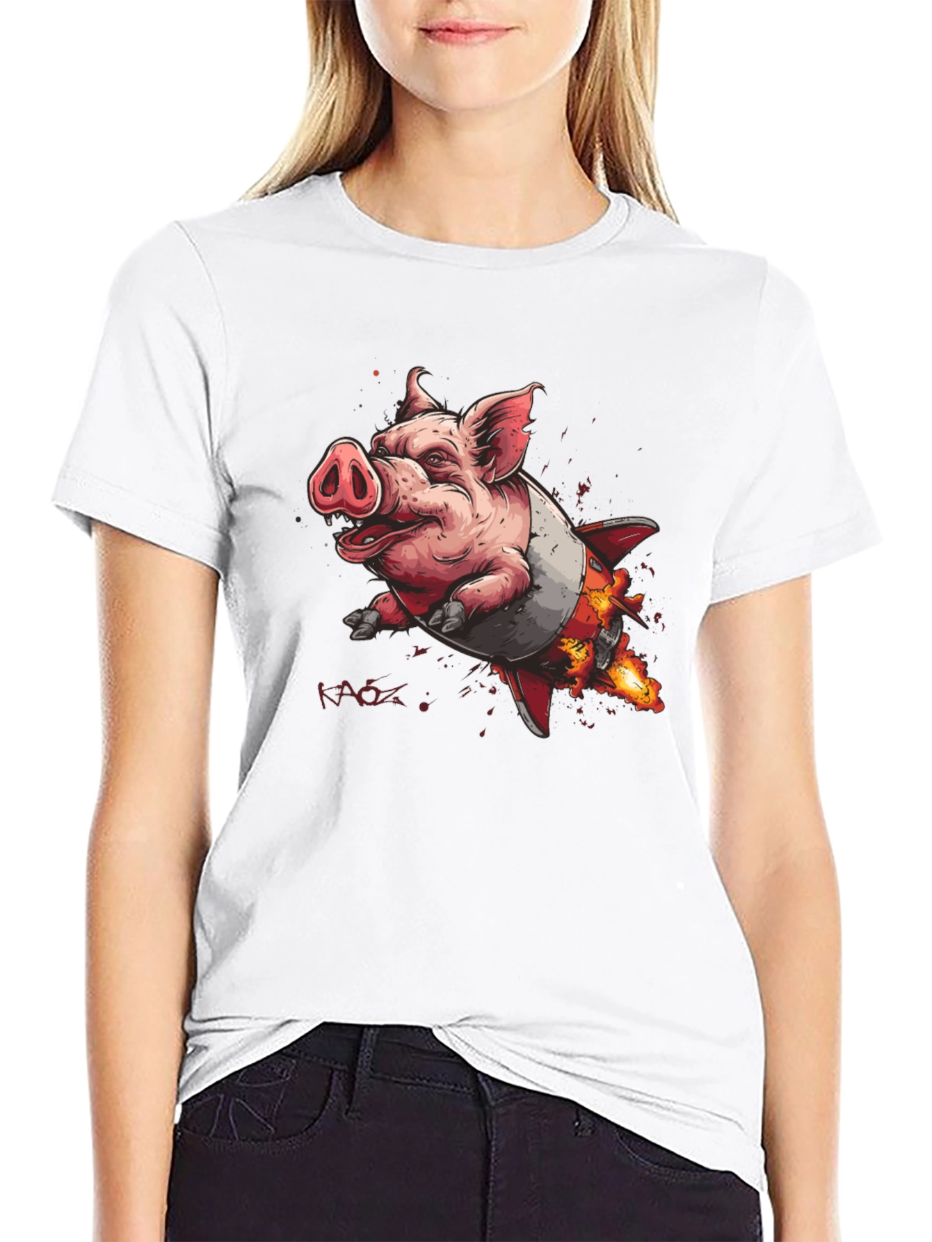 Rocket Pig T-Shirt - Blast Off in Style!