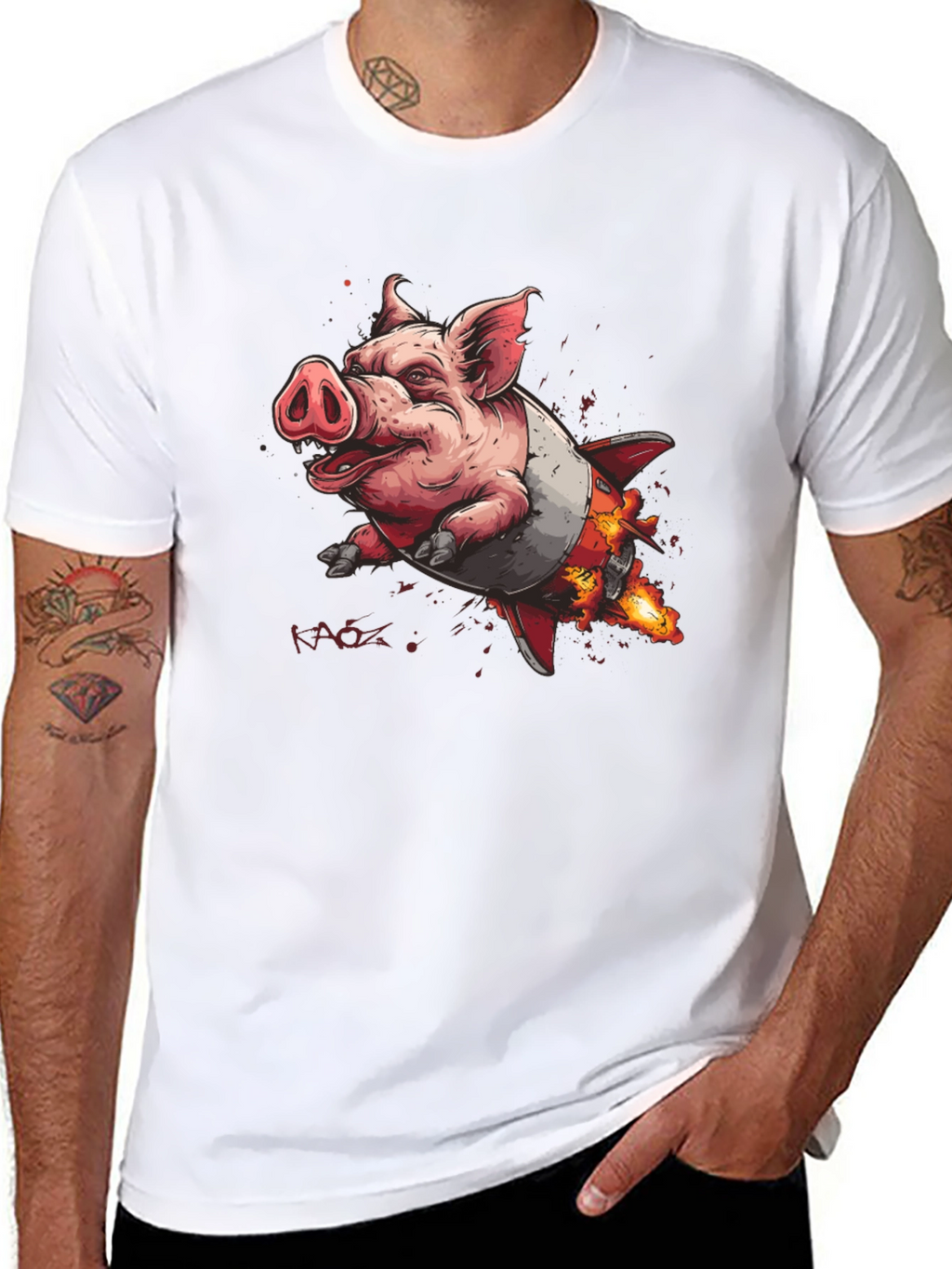 Rocket Pig T-Shirt - Blast Off in Style!